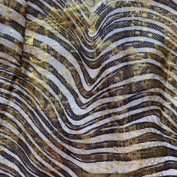 Tory Burch Gold and Black Midi Dress - Picture 7 of 10